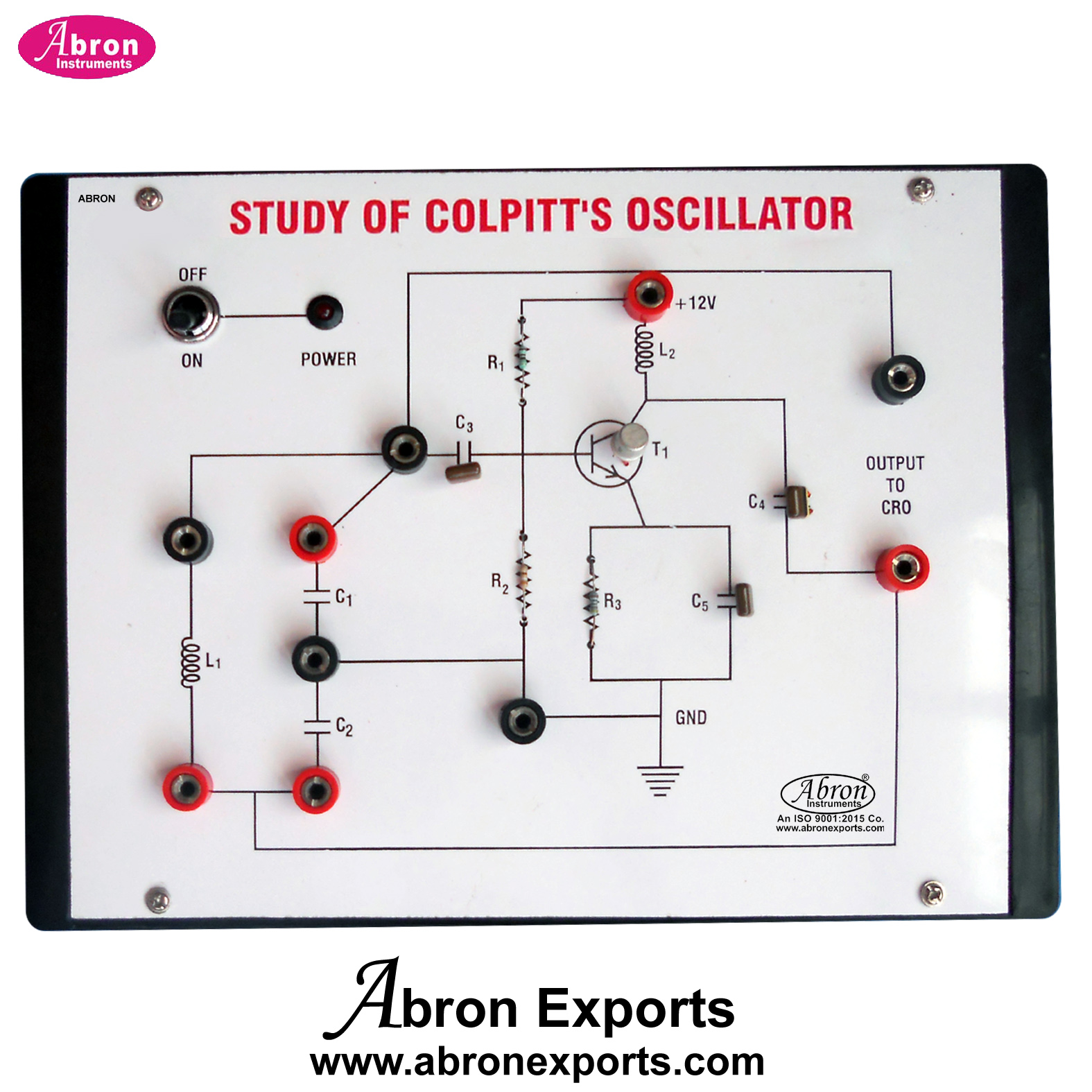 ETB Study of Colpits Oscillator Study on CRO Training Board Supply Abron AE-1258CO 